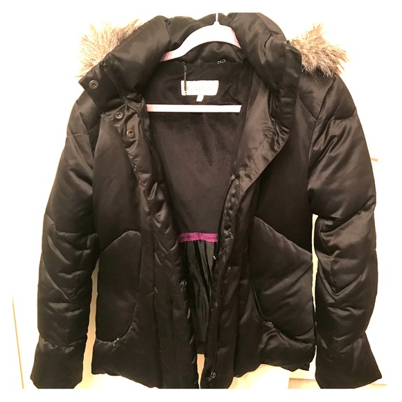 calvin klein black winter coat